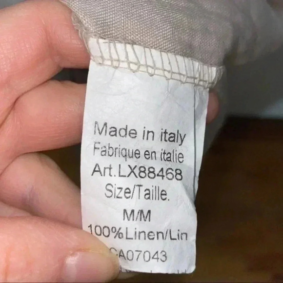 Lungo L’Arno linen sequin dress Made in Italy Medium - Picture 6 of 6